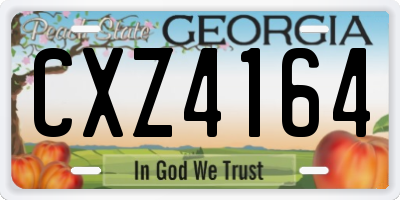 GA license plate CXZ4164