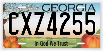 GA license plate CXZ4255