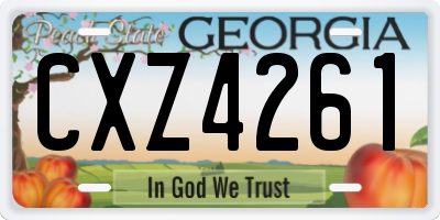 GA license plate CXZ4261