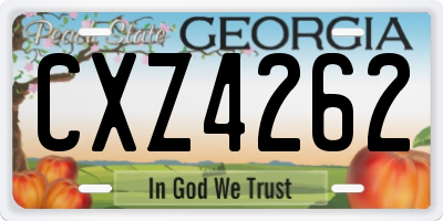 GA license plate CXZ4262
