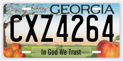 GA license plate CXZ4264