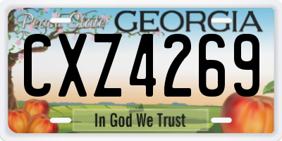 GA license plate CXZ4269
