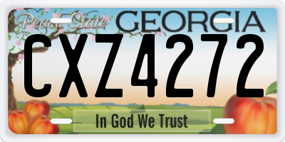 GA license plate CXZ4272