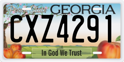 GA license plate CXZ4291