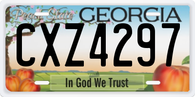 GA license plate CXZ4297