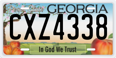 GA license plate CXZ4338
