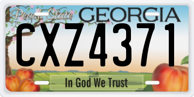 GA license plate CXZ4371