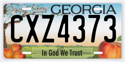 GA license plate CXZ4373