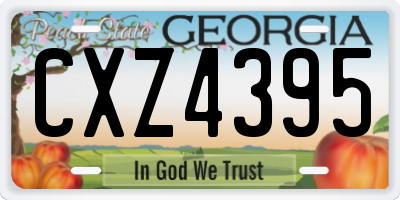 GA license plate CXZ4395