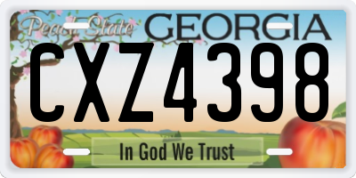 GA license plate CXZ4398