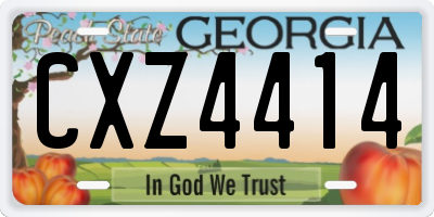 GA license plate CXZ4414
