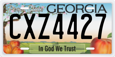 GA license plate CXZ4427