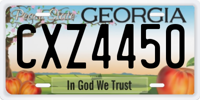 GA license plate CXZ4450
