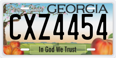 GA license plate CXZ4454