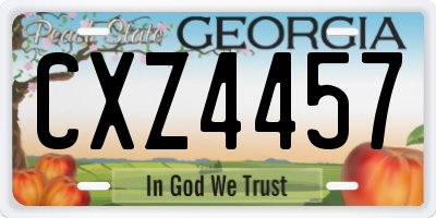 GA license plate CXZ4457