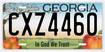 GA license plate CXZ4460