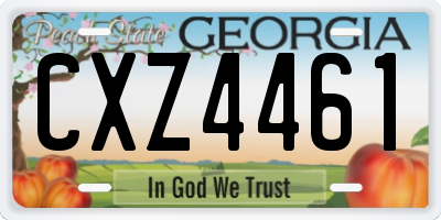 GA license plate CXZ4461