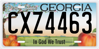 GA license plate CXZ4463