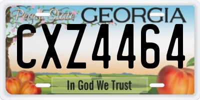 GA license plate CXZ4464