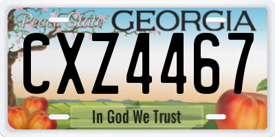 GA license plate CXZ4467