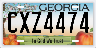 GA license plate CXZ4474