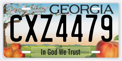 GA license plate CXZ4479