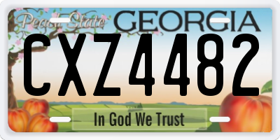 GA license plate CXZ4482