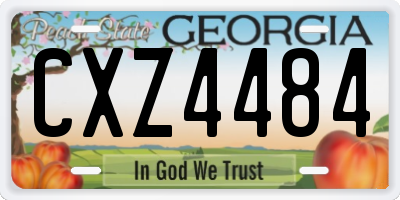 GA license plate CXZ4484