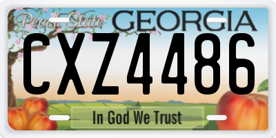 GA license plate CXZ4486