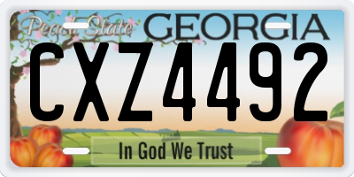 GA license plate CXZ4492