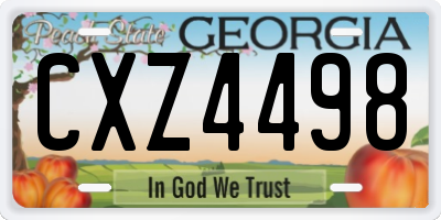 GA license plate CXZ4498