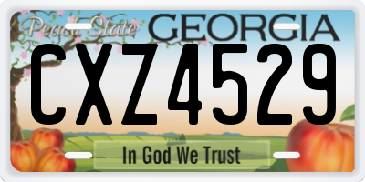 GA license plate CXZ4529