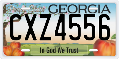 GA license plate CXZ4556