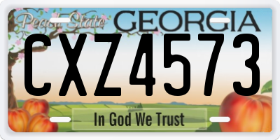 GA license plate CXZ4573