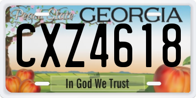 GA license plate CXZ4618