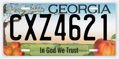 GA license plate CXZ4621