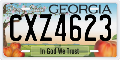 GA license plate CXZ4623