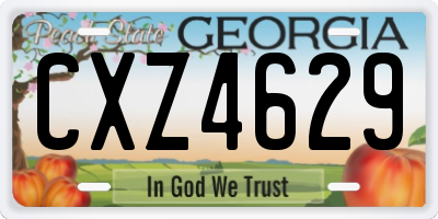 GA license plate CXZ4629