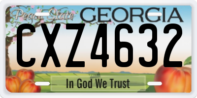 GA license plate CXZ4632