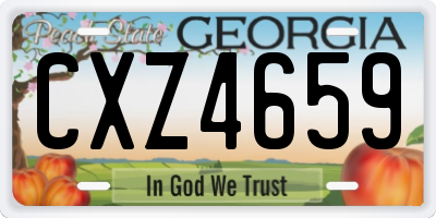 GA license plate CXZ4659
