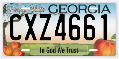 GA license plate CXZ4661