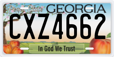 GA license plate CXZ4662