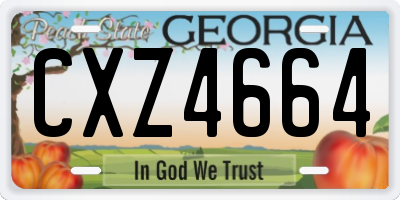 GA license plate CXZ4664