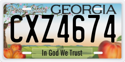 GA license plate CXZ4674