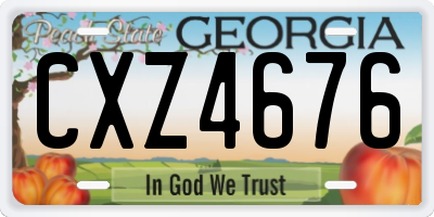 GA license plate CXZ4676