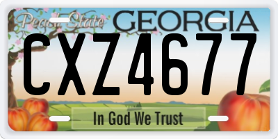 GA license plate CXZ4677
