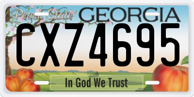 GA license plate CXZ4695