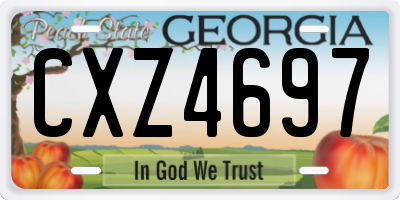 GA license plate CXZ4697