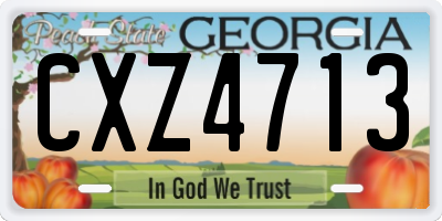GA license plate CXZ4713