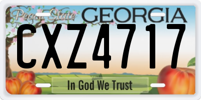 GA license plate CXZ4717